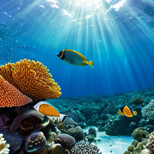 제다의 홍해 연안과 다이빙 스팟 - **Image Prompt 1: The Red Sea's Pristine Underwater Kaleidoscope**
    A breathtaking underwater sce...