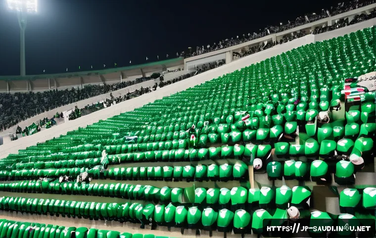 사우디아라비아 축구리그  사우디 프로 리그 - A dynamic scene of a Saudi Arabian football stadium filled with enthusiastic fans waving flags and w...